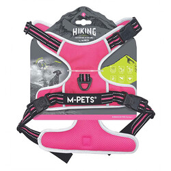 M-Pets - M-Pets Hiking Reflektörlü Köpek Göğüs Tasması Pembe Large 45-95 Cm 