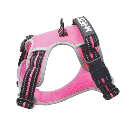 M-Pets Hiking Reflektörlü Köpek Göğüs Tasması Pembe Large 45-95 Cm 