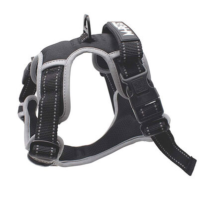 M-Pets Hiking Reflektörlü Köpek Göğüs Tasması Siyah Large 45-95 Cm 