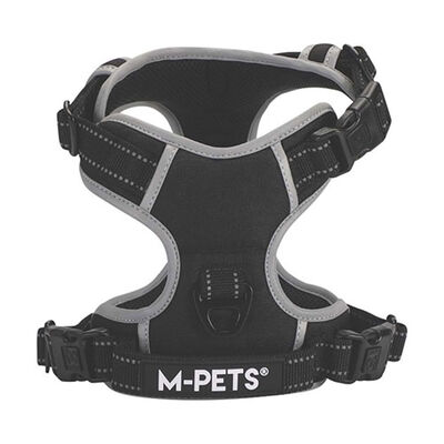 M-Pets Hiking Reflektörlü Köpek Göğüs Tasması Siyah XLarge 50-110 Cm 