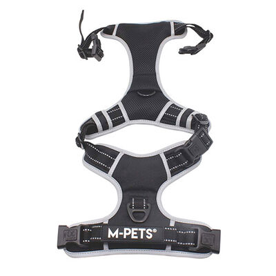 M-Pets Hiking Reflektörlü Köpek Göğüs Tasması Siyah XLarge 50-110 Cm 