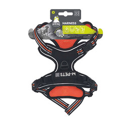 M-Pets - M-Pets Hiking Reflektörlü Köpek Göğüs Tasması Turuncu Small 35-60 Cm 
