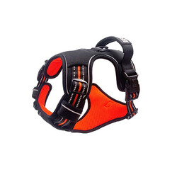 M-Pets Hiking Reflektörlü Köpek Göğüs Tasması Turuncu Small 35-60 Cm - Thumbnail