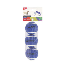 M-Pets - M-Pets Hop Tenis Topu Köpek Oyuncağı Mavi 3'lü 6,4 Cm 