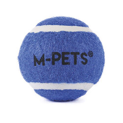 M-Pets Hop Tenis Topu Köpek Oyuncağı Mavi 3'lü 6,4 Cm - Thumbnail