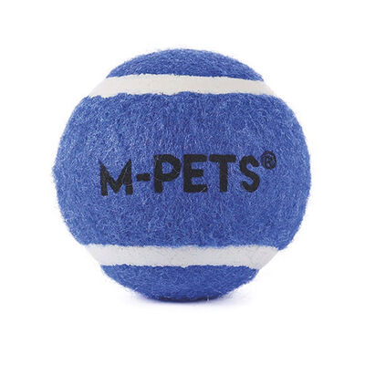 M-Pets Hop Tenis Topu Köpek Oyuncağı Mavi 3'lü 6,4 Cm 