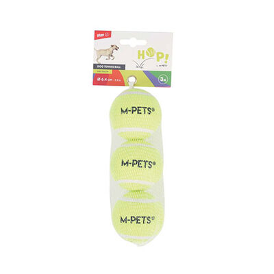 M-Pets Hop Tenis Topu Köpek Oyuncağı Sarı 3'lü 6,4 Cm  M-Pets Hop Tenis Topu Köpek Oyuncağı Sarı 3'lü 6,4 Cm