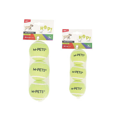 M-Pets Hop Tenis Topu Köpek Oyuncağı Sarı 3'lü 6,4 Cm  M-Pets Hop Tenis Topu Köpek Oyuncağı Sarı 3'lü 6,4 Cm