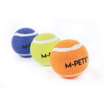 M-Pets Hop Tenis Topu Köpek Oyuncağı Sarı 3'lü 6,4 Cm 