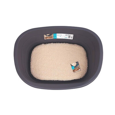 M-Pets Java Plastik Minderli Köpek Yatağı Medium 61x41x23 Cm  M-Pets Java Plastik Minderli Köpek Yatağı Medium 61x41x23 Cm