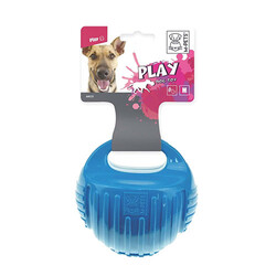 M-Pets Kauçuk Top Köpek Oyuncağı Mavi Medium 7,7 Cm - Thumbnail