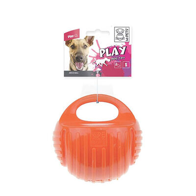 M-Pets Kauçuk Top Köpek Oyuncağı Turuncu Small 7,7 Cm 
