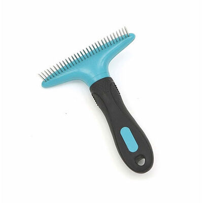 M-Pets Köpekler İçin Tırmık Tarağı Mavi Siyah 12x15 Cm 