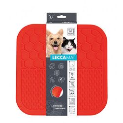 M-Pets - M-Pets Lecca Kedi ve Köpekler İçin Yavaş Beslenme Ödül Matı Large Kırmızı 30x30 Cm 