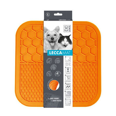 M-Pets Lecca Kedi ve Köpekler İçin Yavaş Beslenme Ödül Matı Large Turuncu 30x30 Cm 