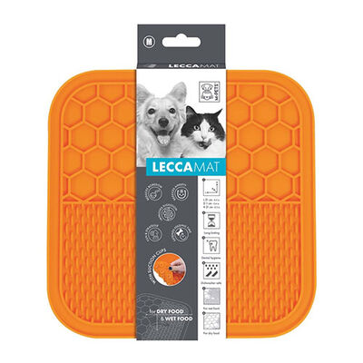 M-Pets Lecca Kedi ve Köpekler İçin Yavaş Beslenme Ödül Matı Medium Turuncu 21x21 Cm 
