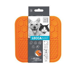 M-Pets - M-Pets Lecca Kedi ve Köpekler İçin Yavaş Beslenme Ödül Matı Small Turuncu 15x15 Cm 