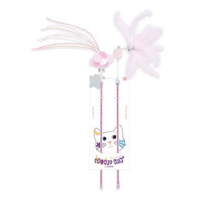 M-Pets Mooncat Olta Kedi Oyuncağı Pembe 2'li 40 Cm 