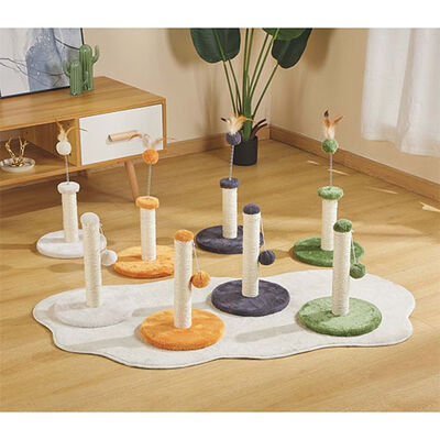 M-Pets My First Ponponlu Kedi Tırmalama Tahtası Gri 24x24x30 Cm  M-Pets My First Ponponlu Kedi Tırmalama Tahtası Gri 24x24x30 Cm