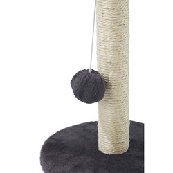 M-Pets My First Ponponlu Kedi Tırmalama Tahtası Gri 24x24x30 Cm - Thumbnail