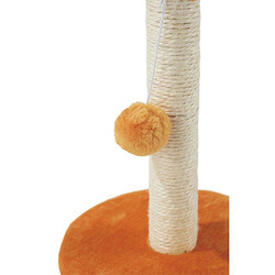 M-Pets My First Ponponlu Kedi Tırmalama Tahtası Turuncu 24x24x30 Cm - Thumbnail