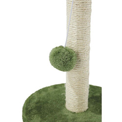 M-Pets My First Ponponlu Kedi Tırmalama Tahtası Yeşil 24x24x30 Cm - Thumbnail