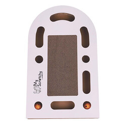 M-Pets My Scratchy Tenneessee Kedi Tırmalama Kartonu Beyaz 50x30x6 Cm - Thumbnail