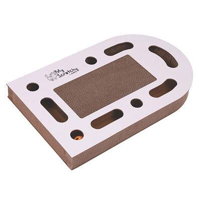 M-Pets My Scratchy Tenneessee Kedi Tırmalama Kartonu Beyaz 50x30x6 Cm 