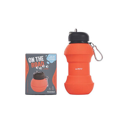 M-Pets On The Road Katlanır Köpek Seyahat Su Kabı Turuncu 550 Ml 
