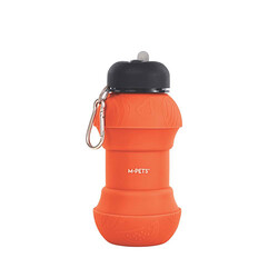 M-Pets On The Road Katlanır Köpek Seyahat Su Kabı Turuncu 550 Ml - Thumbnail