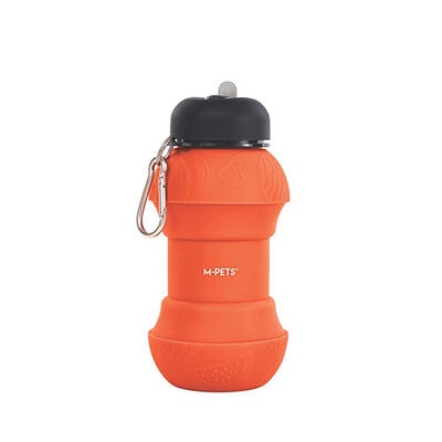 M-Pets On The Road Katlanır Köpek Seyahat Su Kabı Turuncu 550 Ml 
