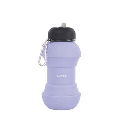 M-Pets On The Road Lavanta Moru Katlanabilir Köpek Seyahat Suluğu 200-550 ml - Thumbnail