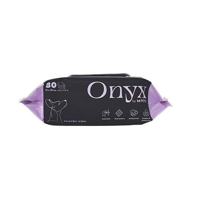 M-Pets Onyx Lavanta Kokulu Kedi ve Köpek Temizleme Mendili 80'li 