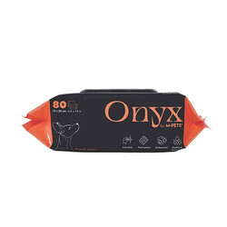 M-Pets Onyx Şeftali Kokulu Kedi ve Köpek Temizleme Mendili 80'li - Thumbnail