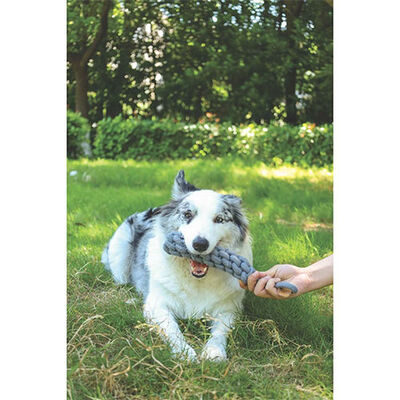 M-Pets Örgü Köpek Oyuncağı Gri 34 Cm 