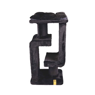 M-Pets Panther Premium Duo Tırmalama Tahtalı Kedi Ağacı Siyah 48x40x98 Cm 