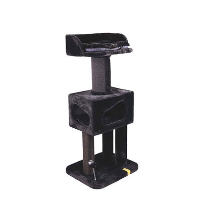 M-Pets Panther Premium Hotel Tırmalama Tahtalı Kedi Ağacı Siyah 60x50x130 Cm 