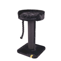 M-Pets Panther Premium Liana Tırmalama Tahtalı Kedi Ağacı Siyah 55x55x96 Cm - Thumbnail