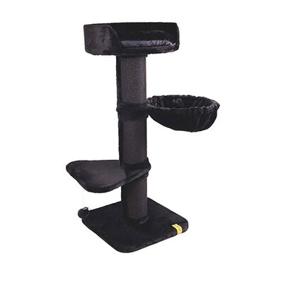 M-Pets Panther Premium Nido Kedi Tırmalama Ağacı Siyah 55x55x130 Cm 