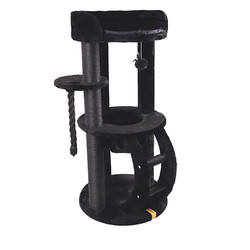 M-Pets Panther Premium Suite Kedi Tırmalama Ağacı Siyah 62x62x130 Cm - Thumbnail