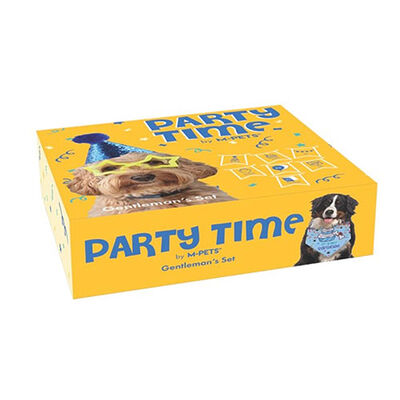 M-Pets Party Time Erkek Köpekler İçin Doğum Günü Seti 20x20x7 Cm 