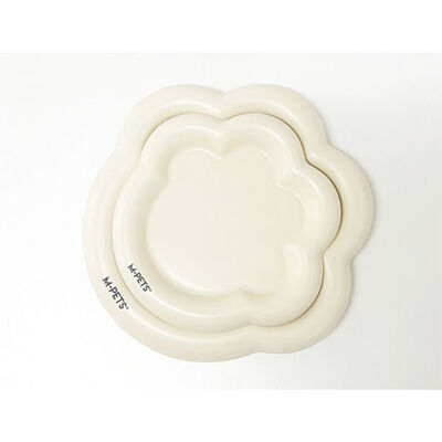 M-Pets Pawsy Seramik Kedi ve Köpek Mama Kabı Beyaz 100 Ml 