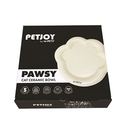 M-Pets Pawsy Seramik Kedi ve Köpek Mama Kabı Beyaz 100 Ml - Thumbnail