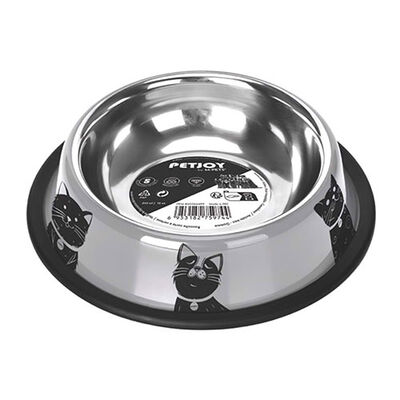 M-Pets Petjoy Cat Family Çelik Kedi Mama Kabı Small 355 Ml 