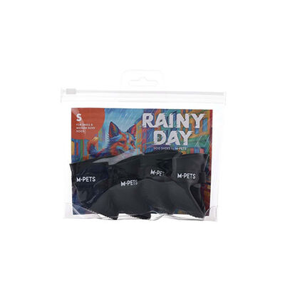 M-Pets Rainy Day Köpek Ayakkabısı Siyah Small 3x4 Cm 