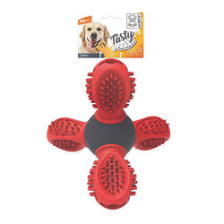 M-Pets - M-Pets Saturn Kauçuk Ödül Hazneli Köpek Oyuncağı Kırmızı 14x13x12 Cm 