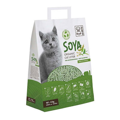 M-Pets Soya Organik Yeşil Çaylı Kedi Kumu 10 Lt 
