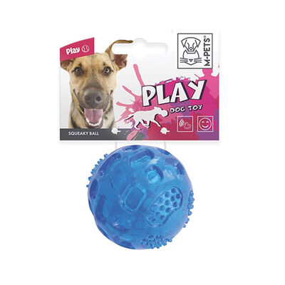 M-Pets Squeaky Top Köpek Oyuncağı Mavi 6,3 Cm 