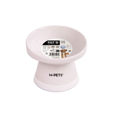 M-Pets Tiltd Seramik Kedi ve Köpek Mama ve Su Kabı Beyaz 150 Ml 