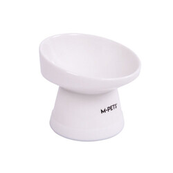 M-Pets - M-Pets Tiltd Seramik Kedi ve Köpek Mama ve Su Kabı Beyaz 150 Ml 